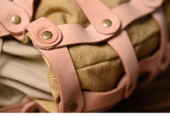 Leather Canvas Women Bucket Bag Shopper Bag Shoulder Bag For Women