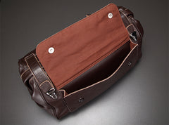Vintage Leather Mens Large Doctor Bag Weekender Bag Doctor Travel Bag Duffle Bag for Men