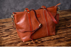 Brown Leather Women Handbag Work Bag Shoulder Bag For Women