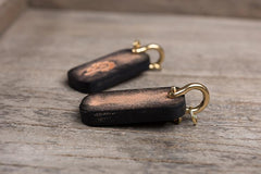 Handmade Leather Mens World of Warcraft Cool Keychain KeyCharm Keyring Pendant for Men