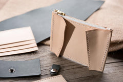 Handmade Leather Mens Cool billfold Wallet Card Holder Small Card Wallets for Men Women