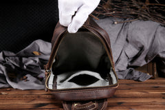 COOL LEATHER MENS SLING BAG SLING CROSSBODY BAG Chest Bag FOR MEN