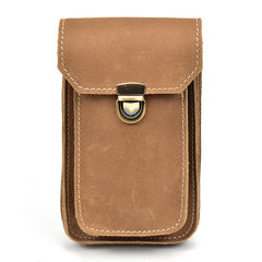 MEN LEATHER Belt Pouch WAIST BAG HIP PACK BELT BAG Cell Phone Holster