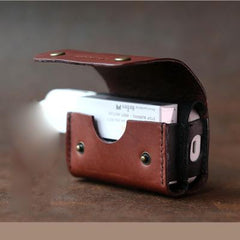 Cool Leather Mens IQOS Cigarette Case With Belt Clip IQOS Holder Belt Loop for Men