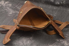 Cool Leather Mens XO Bull Backpack Tan Travel Backpack Unique Backpack for men