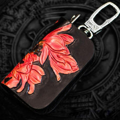 Handmade Leather Tooled Mens Cool Car Key Wallet Car Key Holder Car Key Case for Men