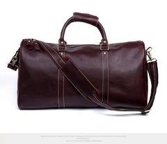 Genuine Leather Mens Cool Weekender Bag Travel Bag Duffle Bags Overnight Bag Holdall Bag for men
