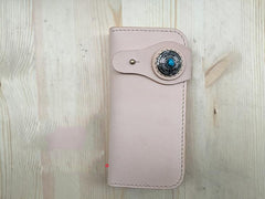 Cool Leather Mens Biker Chain Wallet Handmade Long Biker Wallet with Chain