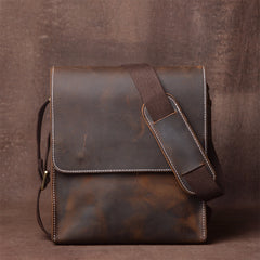Cool leather mens messenger bag vintage Side Bag shoulder bag for men