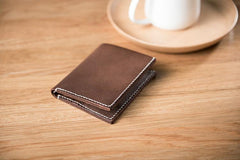 Cool Leather Mens Slim Small Wallets Men billfold Bifold Wallet for Men