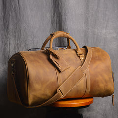 Cool Vintage Leather Mens Duffle Bag Weekender Bag Overnight Bag Travel Bag