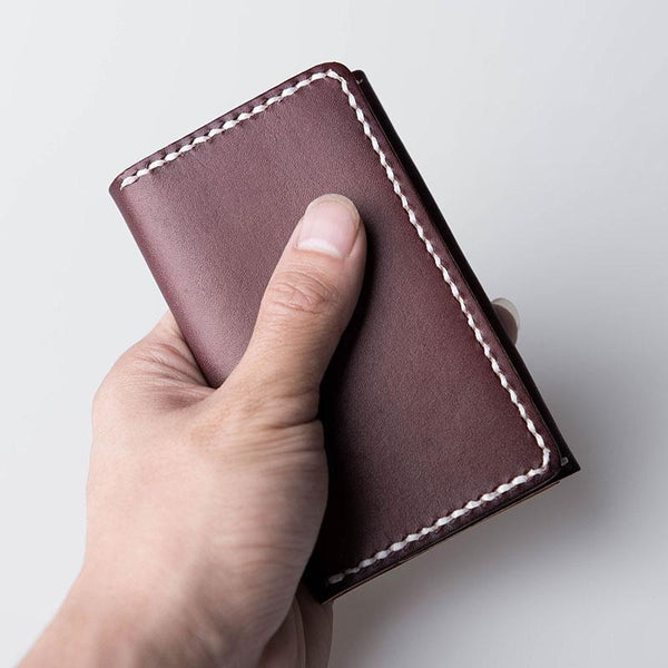 Handmade Leather Mens Cool billfold Wallet Card Holder Small Card Slim Wallets f LZ00681009