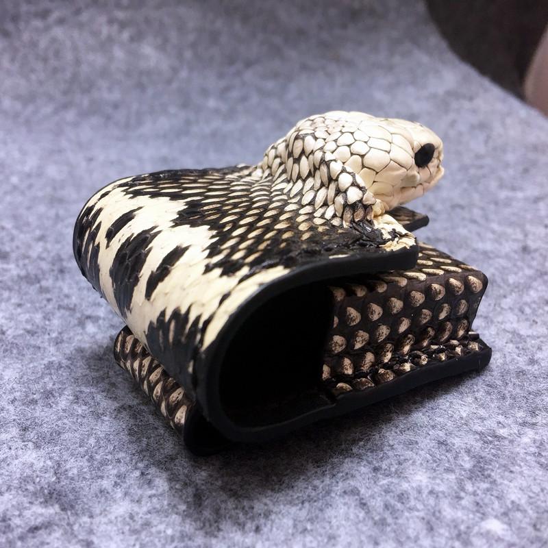 Cool Mens Leather Snake Zippo Lighter Cases with Loop Zippo lighter Holder with clips
