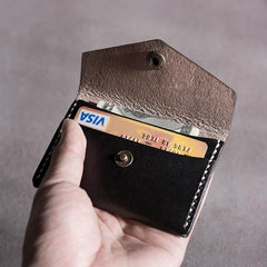 Handmade Leather Mens Cool billfold Wallet Card Holder Small Card Slim Wallets for Men