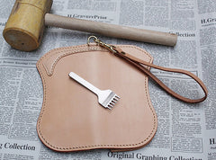 Handmade Leather Mens Biker Chain Wallet Cool Long Biker Wallet with Chain