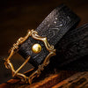 Handmade Black Leather Mens Belts Custom Cool Leather Men Belt for Men