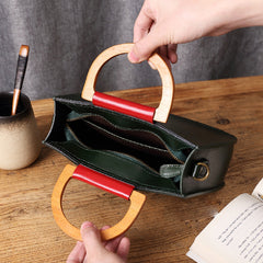 Handmade Leather Round Bag Crossbody Bag Shoulder Bag Purse for Women Leather Bag