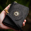 Handmade Leather Small Tooled Mens Cool billfold Wallet Chain Wallets Biker Wallet for Men