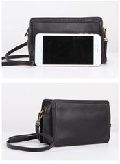 Cute Leather Womens Small Box Crossbody Bag Purse Zipper Shoulder Bag for Women