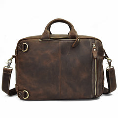 Vintage Leather Mens Travel Bag Backpack Briefcase for men