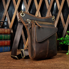 Leather Mens Small Belt Pouch Waist Bag BELT BAG Shoulder Bag For Men