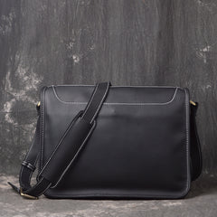 Leather Men Vintage Coffee Messenger Bag Shoulder Bag for Men