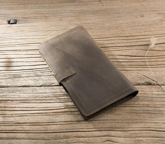 Cool Leather Mens Travel Long Wallet Passport Leather Wallet Long Wallet for Men