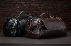 Vintage Leather Mens Large Doctor Bag Weekender Bag Doctor Travel Bag Duffle Bag for Men