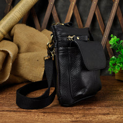 Small Leather Mens Belt Pouch Waist Bag Shoulder Bag BELT BAG For Men