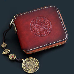 Handmade Leather Mens Biker Chain Wallet Cool Leather Wallets Small Chain Wallets for Men