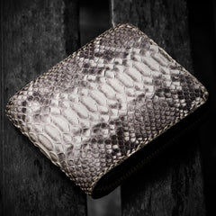 Handmade Leather Boa Skin Mens billfold Wallet Cool Small Wallet Wallet for Men