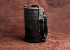 Genuine Leather Mens Barrel Bag Cool Weekender Bag Travel Bag Duffle Bags Overnight Bag Holdall Bag for men