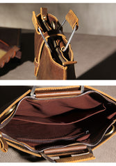 Leather Mens Vintage Briefcase Handbag Work Bag Business Bag Laptop Bag for men