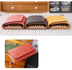 Cute LEATHER Womens Small Key Wallet Card Wallet Leather Key Wallet FOR Women