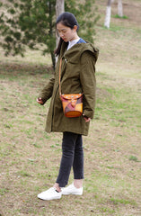 Handmade Vintage LEATHER WOMEN Bucket SHOULDER Purse Crossbody BAG Purses FOR WOMEN