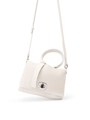 White Leather Women Handbag Shoulder Bag Work Bag For Women