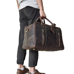 Cool Leather Mens Weekender Bags Travel Bags Duffle Bags Holdall Bags for men