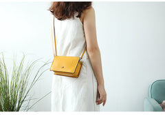 Cute Leather Womens Small Box Crossbody Bag Purse Zipper Shoulder Bag for Women