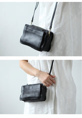 Cute Leather Womens Small Box Crossbody Bag Purse Zipper Shoulder Bag for Women