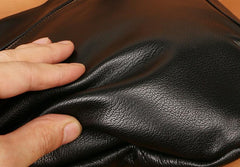 Black Leather Mens Chest Bag Sling Bag Sling Shoulder Bag Sling Backpack for men