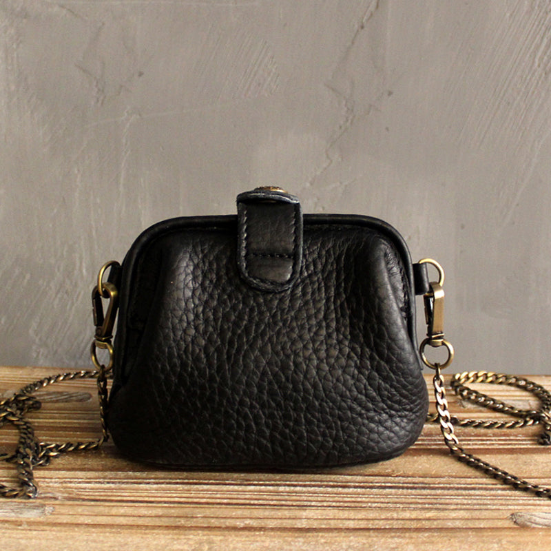 Vintage LEATHER WOMEN Mini Doctor Purse Chain SHOULDER BAG Purses FOR WOMEN