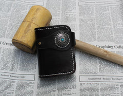 Cool Small Leather Biker Chain Wallet Mens Handmade billfold Chain Wallets
