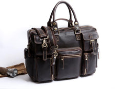 Genuine Leather Mens Cool Weekender Bag Travel Bag Duffle Bags Briefcase Messenger Bag for men