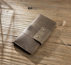 Cool Leather Mens Travel Long Wallet Passport Leather Wallet Long Wallets for Men