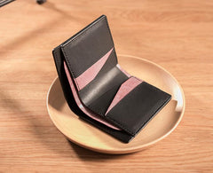 Handmade Leather Mens Cool Slim Leather Wallet Men Small Wallets Bifold for Men