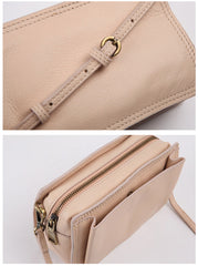 Cute Leather Womens Small Box Crossbody Bag Purse Zipper Shoulder Bag for Women