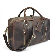 Cool Leather Mens Weekender Bags Travel Bags Duffle Bags Holdall Bags for men
