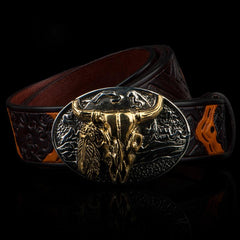 Black Genuine Cool Leather Mens Belt Custom Leather Men Belt for Men