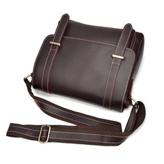 Vintage Leather Messenger Bag Shoulder Bag CrossBody Bag For Men