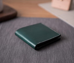 Cool Leather Mens Slim Small Wallet billfold Wallets Bifold for Men